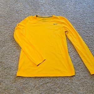 Nike Dry-Fit yellow long sleeve